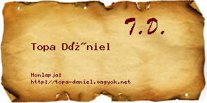Topa Dániel névjegykártya
